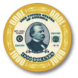 Фишка для покера US Dollars номиналом 1000