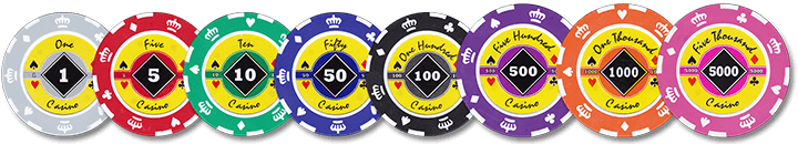 Фишки для покера Crown (14 и 15.5 грамм)