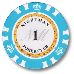Фишка для покера Nightman Lux номиналом 1