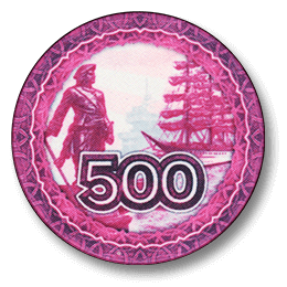 Фишка для покера Rubles номиналом 500
