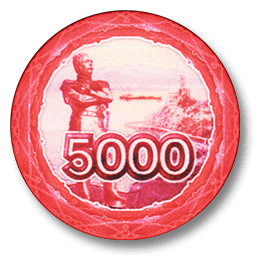 Фишка для покера Rubles номиналом 5000