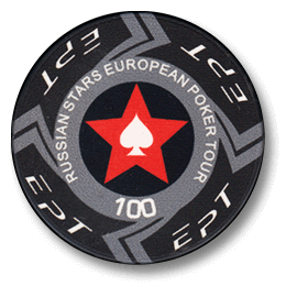 Фишка для покера Russian Stars European Poker Tour номиналом 100