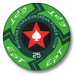 Фишка для покера Russian Stars European Poker Tour номиналом 25