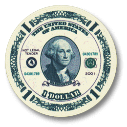 Фишка для покера US Dollars номиналом 5