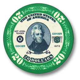 Фишка для покера US Dollars номиналом 25