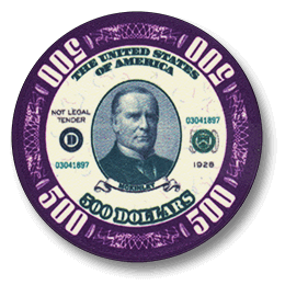 Фишка для покера US Dollars номиналом 500