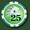 Фишка для покера Royal Flush номиналом 25