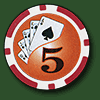 Фишка для покера Royal Flush номиналом 5