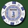 Фишка для покера Russian Pro номиналом 1