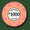 Керамическая фишка для покера Venerati номиналом 1000