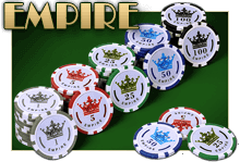 Дешевые покерные наборы Empire на 200, 300 и 500 фишек