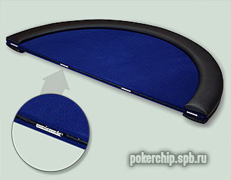 Круглая складная накладка на стол для игры в покер в сложенном виде