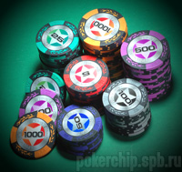Фишки для покера Stars New - ORIGINAL! (14 и 15.5 грамм, профессиональные)